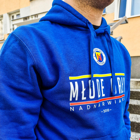 Bluza bawełniana lifestyle kangurka z nadrukami (PREMIUM)