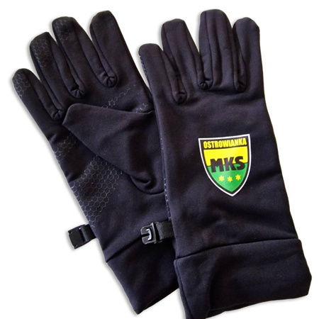 Rękawiczki piłkarskie SA z herbem klubu