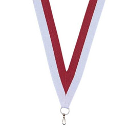 wstążka BI 10mm V8.RO-WI biało czerwona