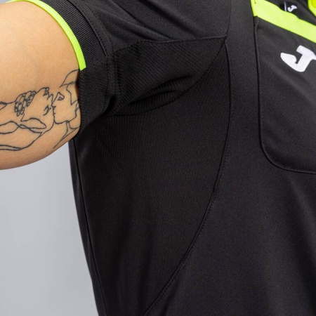 Koszulka sędziowska Joma Respect II 101299.121 - czarna z żółtymi akcentami, kieszenie na rzep, oddychająca