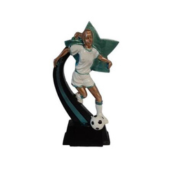 Statuetka piłkarska PC 12922 H15 piłkarka na podstawie 15 cm