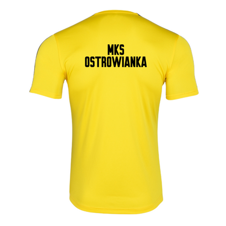Koszulka Joma MKS OSTROWIANKA - z herbem klubu i nazwą na plecach, żółta – oficjalna koszulka dla kibiców z Ostrowi Mazowieckiej