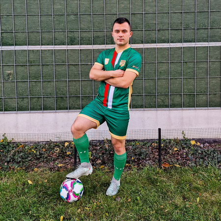 Getry klasyczne AKADEMII MAZUR KARCZEW zielone – do kompletu meczowego