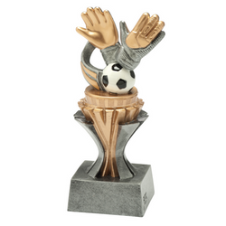 Statuetka BI FX013 + FX101 Rękawice H17 – efektowne trofeum bramkarskie z możliwością personalizacji