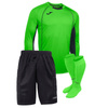 Zestaw bramkarski Joma Protec limonkowy - trójczęściowy komplet z długim rękawem, krótkie spodenki z ochraniaczami, profesjonalne getry, zwiększona ochrona, wysoka widoczność