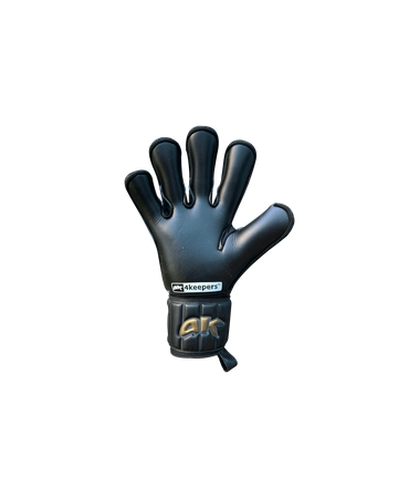 Rękawice 4Keepers Champ Gold Black VI RF2G z płynem do czyszczenia - technologia Giga Grip, krój Roll Finger 2nd Gen, ekskluzywny czarno-złoty design