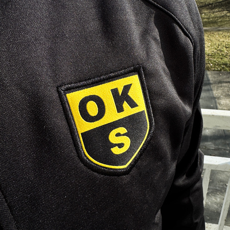 Bluza treningowa OKS Start Otwock – z suwakiem, ściągaczem, herbem żakardowym i nadrukiem nazwy klubu, personalizowana dla kibiców