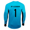 Zestaw bramkarski AP11 LEGIONOWO niebieski – bluza, spodenki, getry z herbem DTF, personalizowany