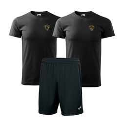 Zestaw treningowy MAKOWSKA AKADEMIA SPORTU – 2 koszulki bawełniane z herbem DTF + spodenki, personalizowany