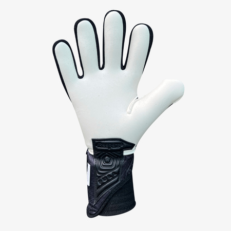 Rękawice 4KEEPERS NEO ELEGANT NC Junior z płynem do czyszczenia - technologia GIGA GRIP i elegancka czarna kolorystyka z białymi akcentami