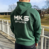 Bluza z kapturem MKS OTWOCK zielona – bawełniana kangurka z herbem DTF i nazwą na plecach, personalizowana