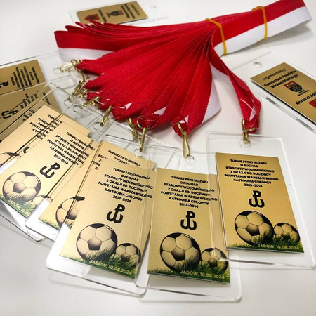 Medal pleksi personalizowany z tabliczką sublimowaną