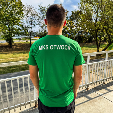 Koszulka MKS OTWOCK treningowa zielona – z herbem DTF, logo, reklamą Citihome i nazwą na plecach, personalizowana