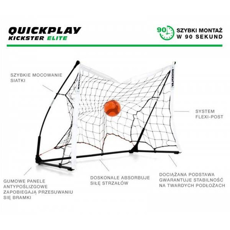 Zestaw 2x bramka piłkarska Quickplay Kickster Elite 3x1m – zestaw składanych bramek treningowych dla najmłodszych