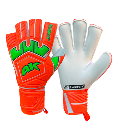 Rękawice 4Keepers Guard Fogo MNC Junior z płynem do czyszczenia - pianka Super Soft, krój Mixed Cut, usztywnienia palców