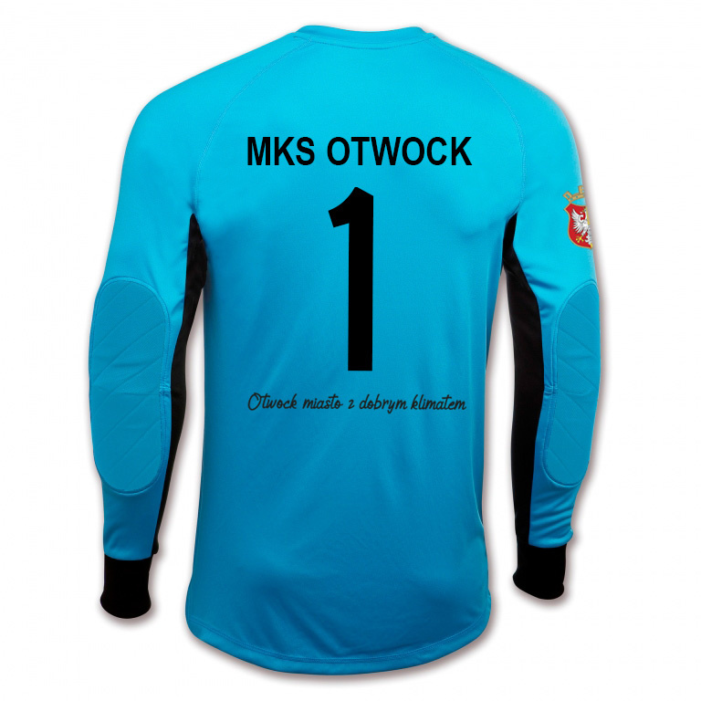 Bluza bramkarska MKS OTWOCK Joma Protect Long Sleeve czerwona – tył z numerem i nazwą