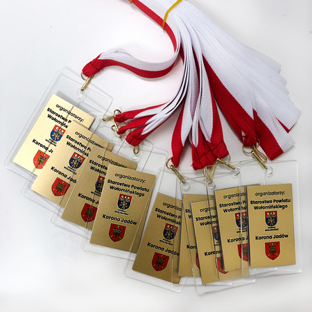 Medal pleksi personalizowany z tabliczką sublimowaną