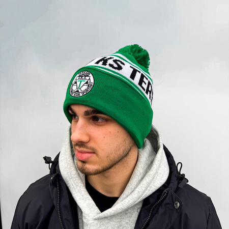 Zestaw kibica KS Teresin – komplet w barwach klubowych z czapką zimową i szalikiem kibica