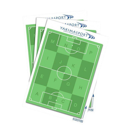 Blok trenera A4 sektory YAKIMA 100243 – notatnik z podziałem boiska dla profesjonalnych trenerów