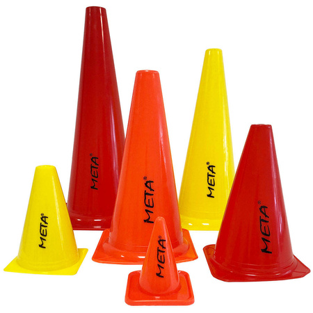 Pachołek bez dziur META 1801810520Y 45 cm – żółty pachołek treningowy do ćwiczeń z manewrowaniem