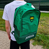 Plecak Joma MKS Ostrowianka z wszytym herbem i nadrukiem – zielony plecak dla kibiców z Ostrowi Mazowieckiej