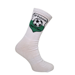 Skarpety POLONEZ WARSZAWA bawełniane z tkanymi napisami i herbem