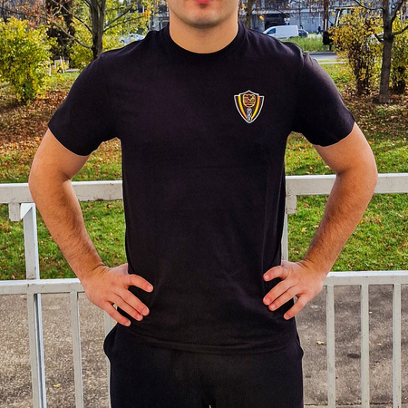 Koszulka treningowa MAKOWSKA AKADEMIA SPORTU – bawełniany t-shirt z herbem DTF, personalizowana dla kibiców