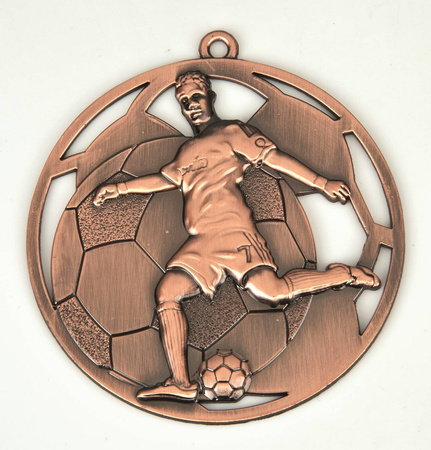 Medal piłkarski - BI ME.060 - brązowy – wyjątkowa nagroda z ażurowym motywem