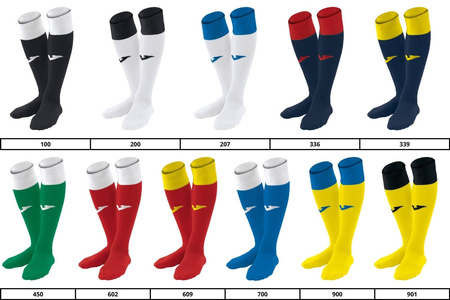 Zestaw 18x getry Joma Calcio 24 400022 - profesjonalne podkolanówki sportowe, 11 kolorów, dla drużyn piłkarskich