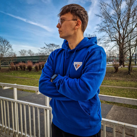 Bluza bawełniana lifestyle kangurka z nadrukami (PREMIUM)