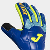 Rękawice bramkarskie Joma Brave 401366.721  lateksowe pokrycie, ochrona palców, regulowany mankiet, niebiesko-żółty design