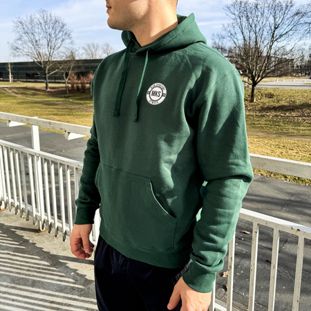 Bluza z kapturem MKS OTWOCK zielona – bawełniana kangurka z herbem DTF i nazwą na plecach, personalizowana