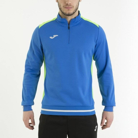 Bluza piłkarska Joma Campus 100421.720 - niebiesko-zielona, sportowa, z półzamkiem, wygodna