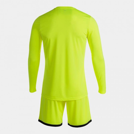 Zestaw bramkarski Joma Zamora VI 102248.061 SET - trzyczęściowy komplet w kolorze jasnym żółtym, koszulka z długim rękawem i graficznym wzorem, elastyczne szorty, profesjonalne getry