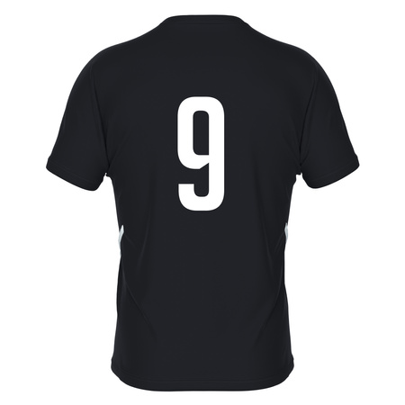 Koszulka bramkarska treningowo-meczowa POLONEZ WARSZAWA czarna - herb 3D i numer na plecach