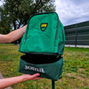 Plecak Joma MKS Ostrowianka z wszytym herbem i nadrukiem – zielony plecak dla kibiców z Ostrowi Mazowieckiej