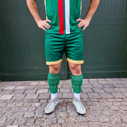 Spodenki meczowe AKADEMII MAZUR KARCZEW zielone – sublimowane spodenki sportowe