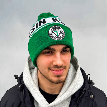 Zestaw kibica KS Teresin – komplet w barwach klubowych z czapką zimową i szalikiem kibica