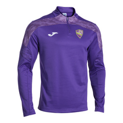 Bluza JOMA AP11 fioletowa bluza z krótkim suwakiem, herb DTF i napis na plecach