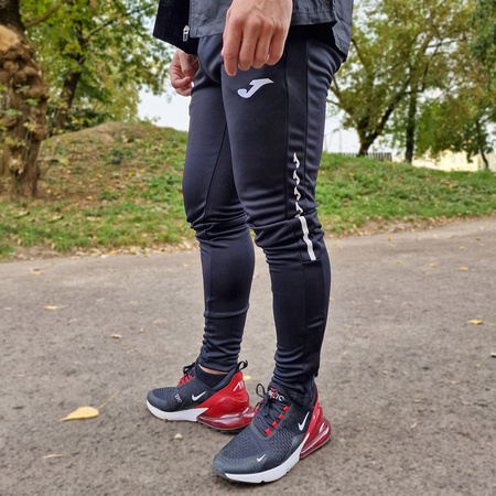 Spodnie Joma Eco Supernova 103194.100 czarne spodnie dresowe na co dzień jak i do treningu zapewniające optymalne dopasowanie