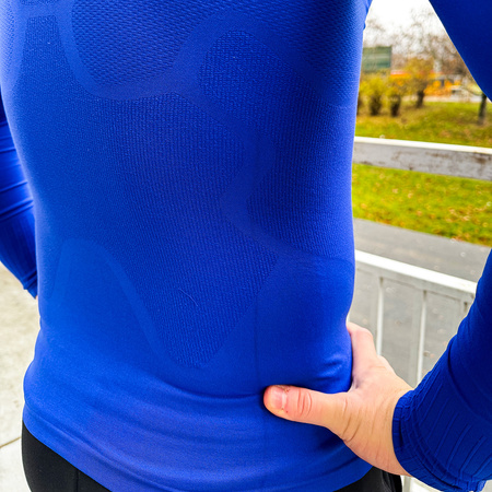 Koszulka termoaktywna Joma Brama Emotion 100764.701 niebieska - ochrona termiczna w klasycznym kolorze