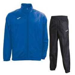 Zestaw ortalionowy Joma - niebieska kurtka Iris 100087.700 + czarne spodnie Leeds 100514.100, wodoodporny, oddychający