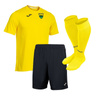 Komplet treningowy MKS OSTROWIANKA Joma - koszulka, spodenki, getry, żółto-czarny – oficjalny zestaw treningowy z Ostrowi Mazowieckiej