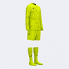Zestaw bramkarski Joma Zamora IX 103730.998 - trójczęściowy komplet męski, fluorescencyjna żółta koszulka z długim rękawem, oddychające szorty, profesjonalne getry, sublimowany wzór
