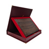 Podkład drewniany + etui bordo + blacha MDF 250x200
