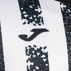 Koszulka piłkarska Joma Inter III 103164.102 - biało-czarna, pasiaste wzory, krótki rękaw, efekt przetarcia, t-shirt sportowy