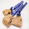 Medal drewniany personalizowany - grawerowany laserowo