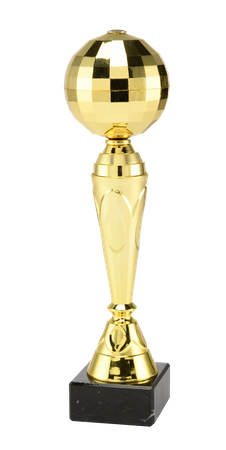 Zestaw pucharów BI ET.440 H31 H29 H27 – złote trofea sportowe na podium