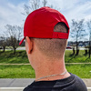 Czapka bejsbolówka 3974 MAZUR KARCZEW czerwona – nadruk DTF, barwy klubowe