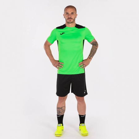 Koszulka piłkarska Joma Champion VI 101822.021 fluorescencyjny zielony czarny t-shirt sportowy